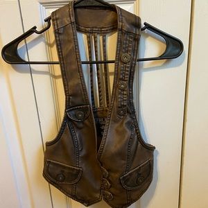 Brown fashion vest